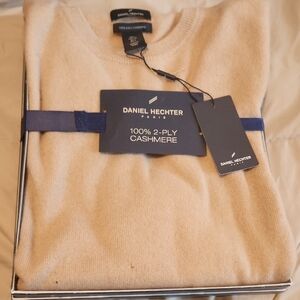 Daniel Hechter Men's Cream Cashmere Sweater